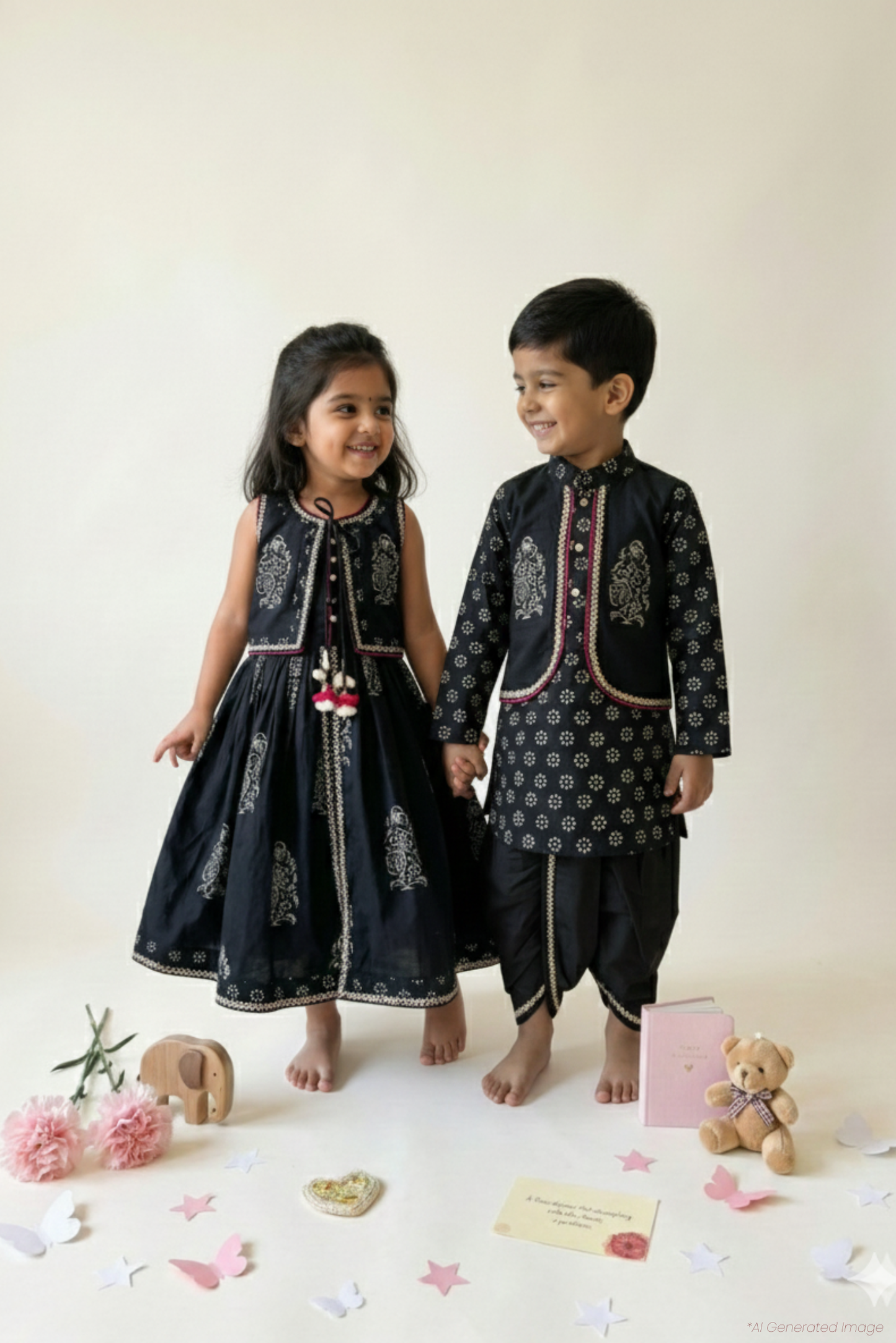 Syahi Jacket Kurta Set