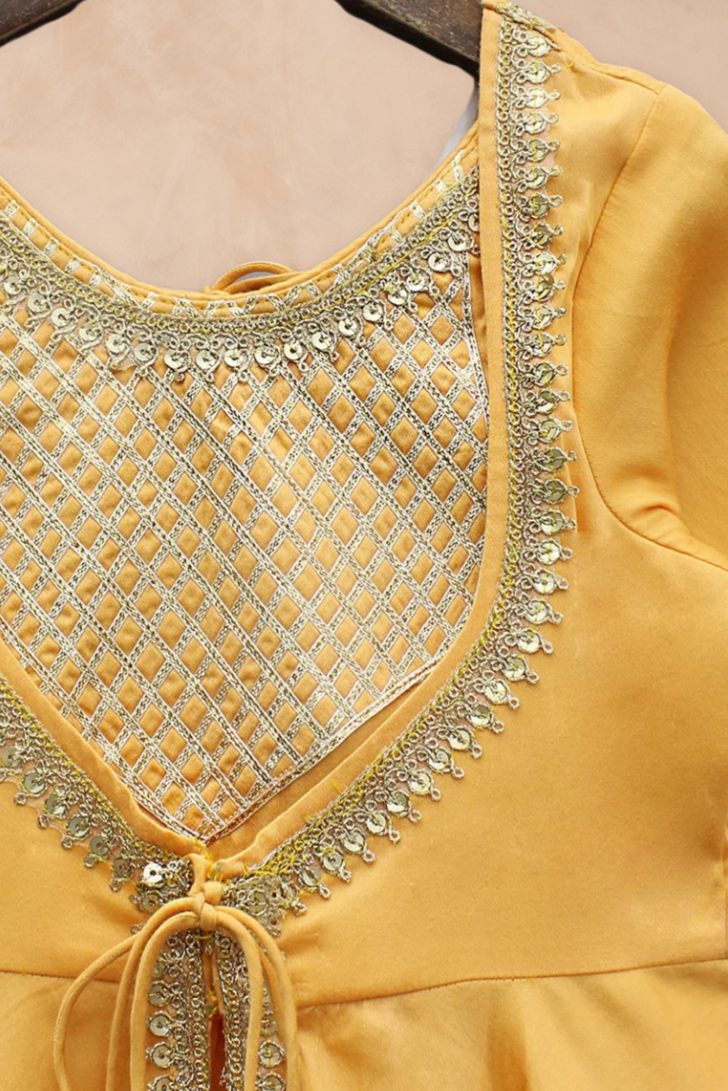 Kesariya Anarkali Dress
