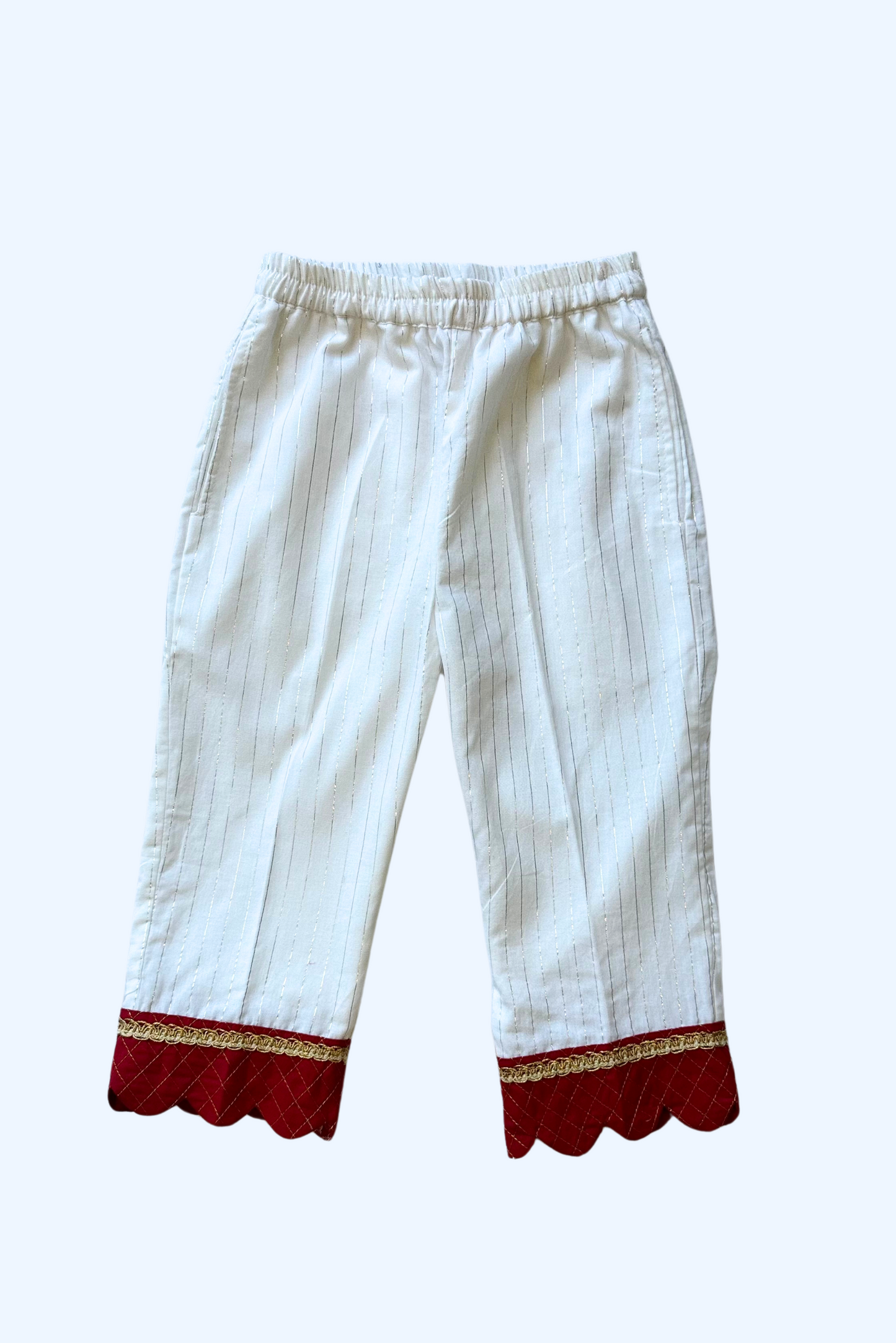 Red Angrakha Kurta Set