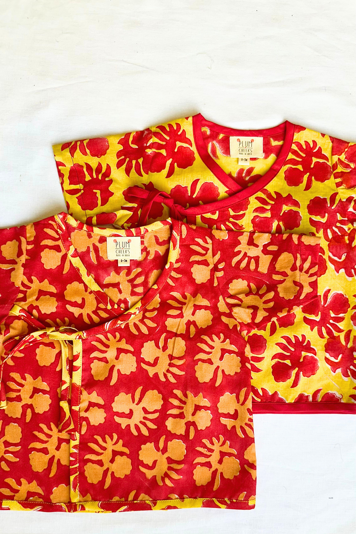 Red Flora Jhabla Set