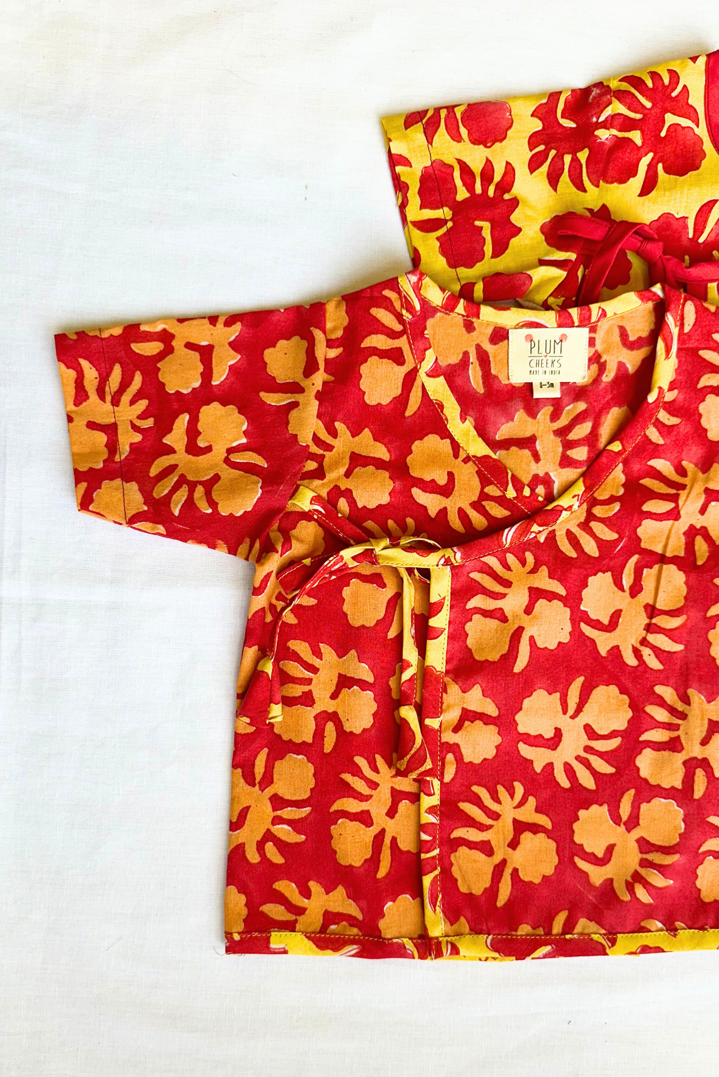 Red Flora Jhabla Set