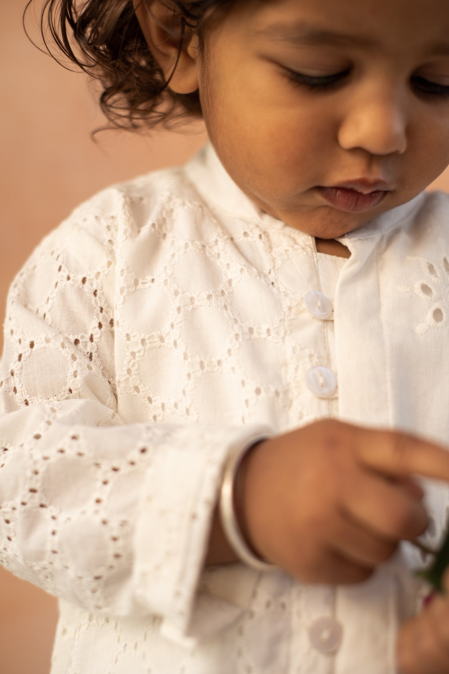 Schiffli Half-Half Kurta Set