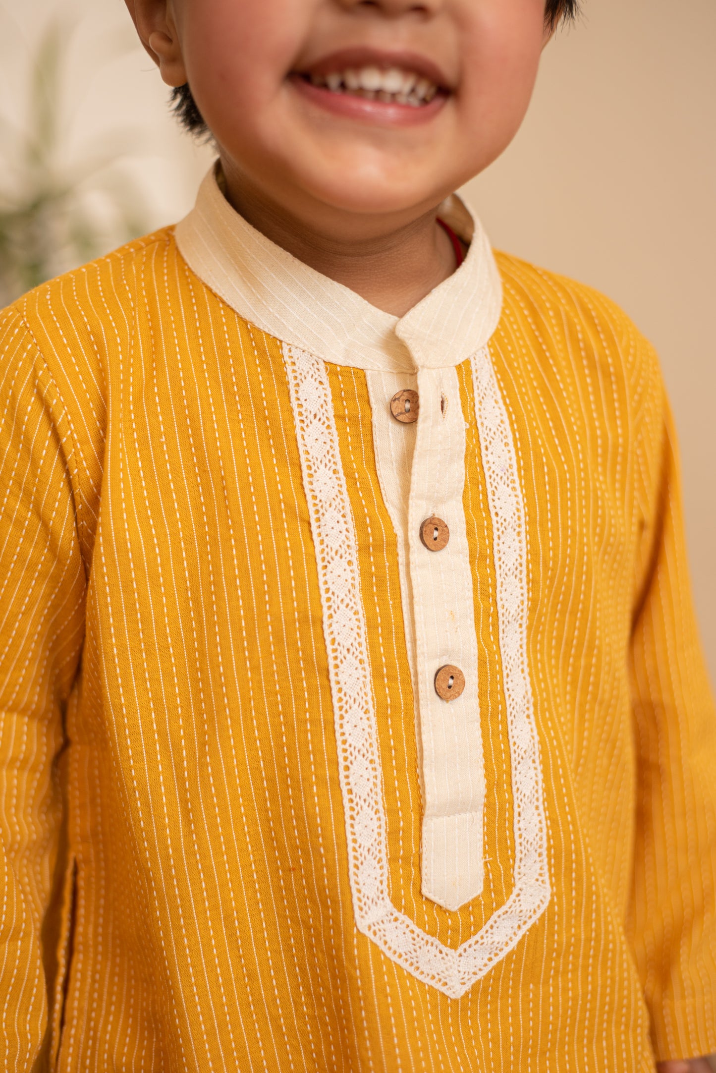 Mustard Dhoti Kurta Set