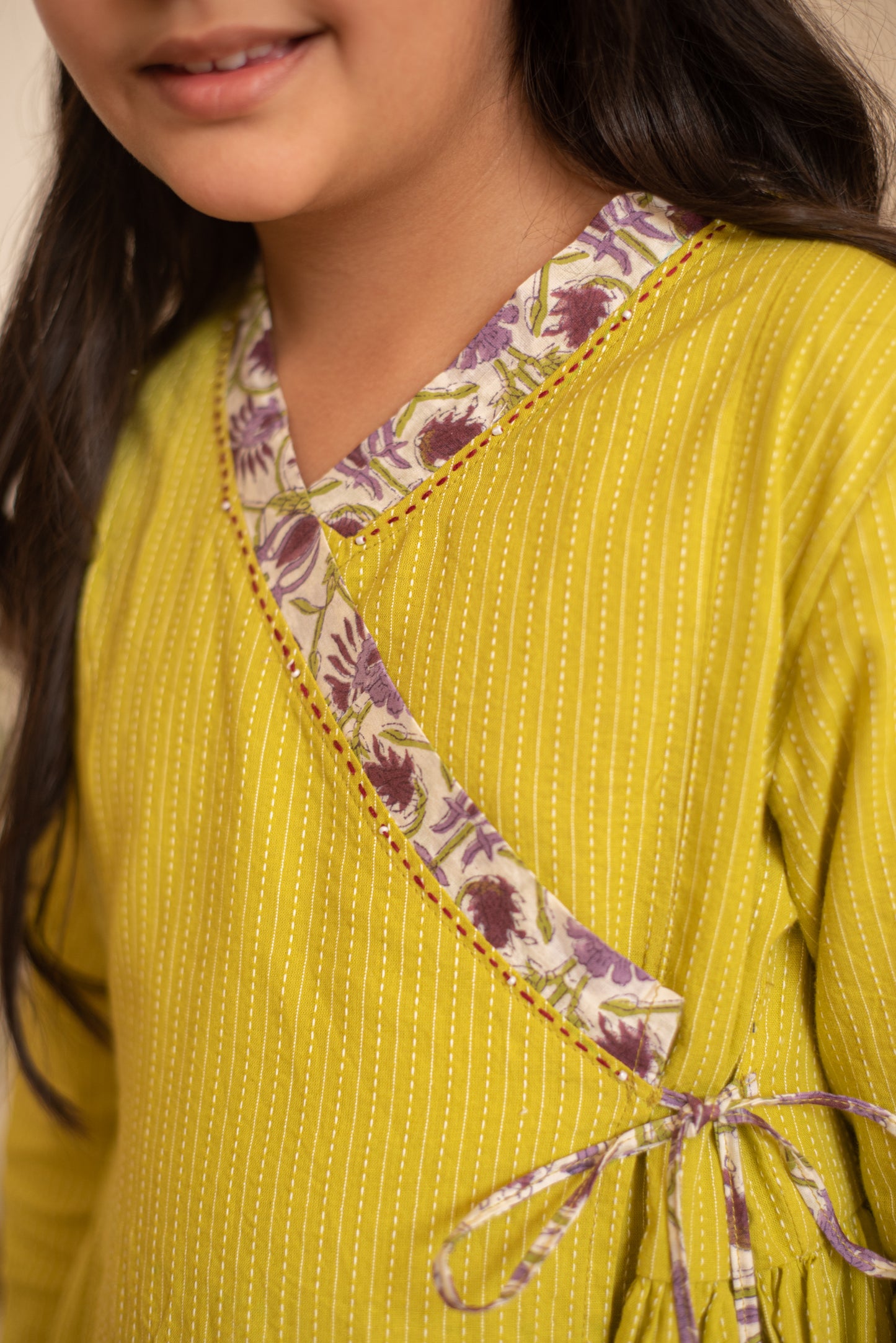 Vivid Green Angrakha Set