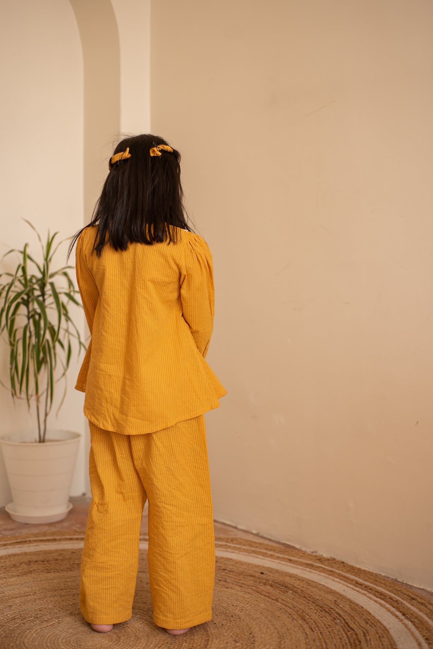 Mustard Scalloped Co-ord Set