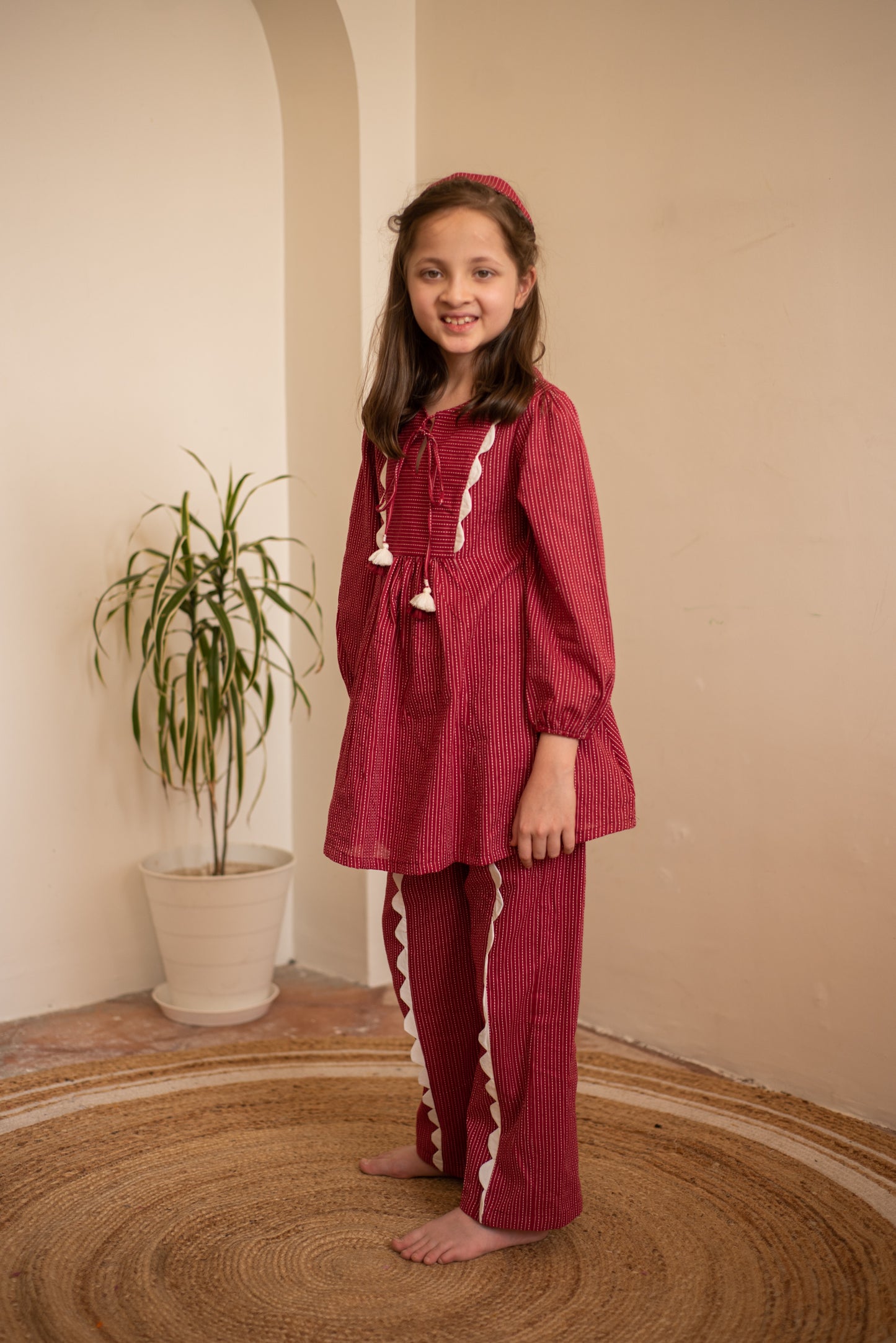 Ruby Scalloped Co-ord Set