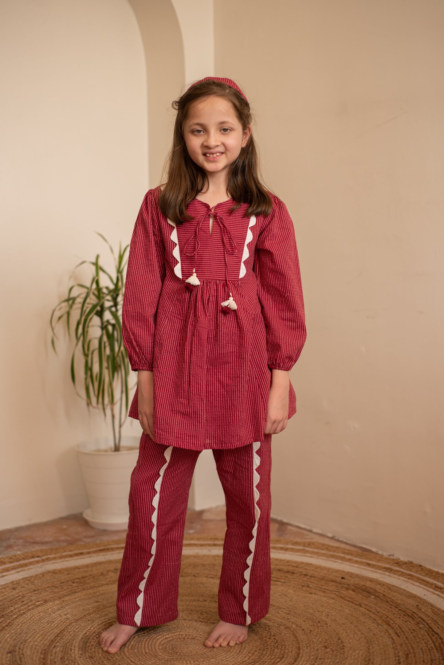 Ruby Scalloped Co-ord Set