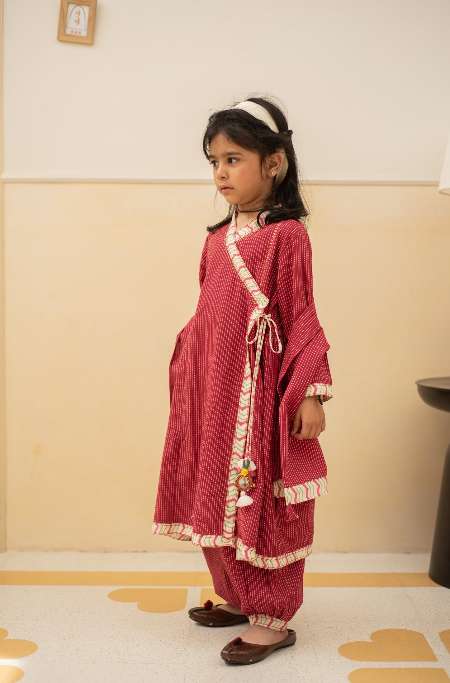 Ruby Angrakha Kurta Set