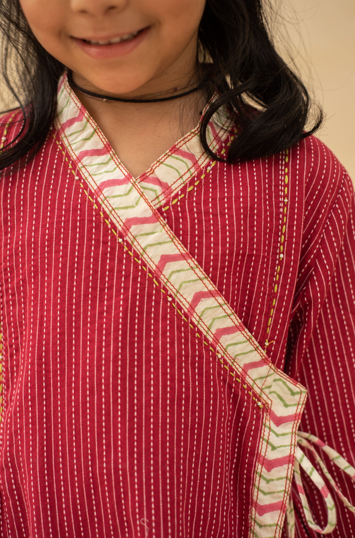 Ruby Angrakha Kurta Set