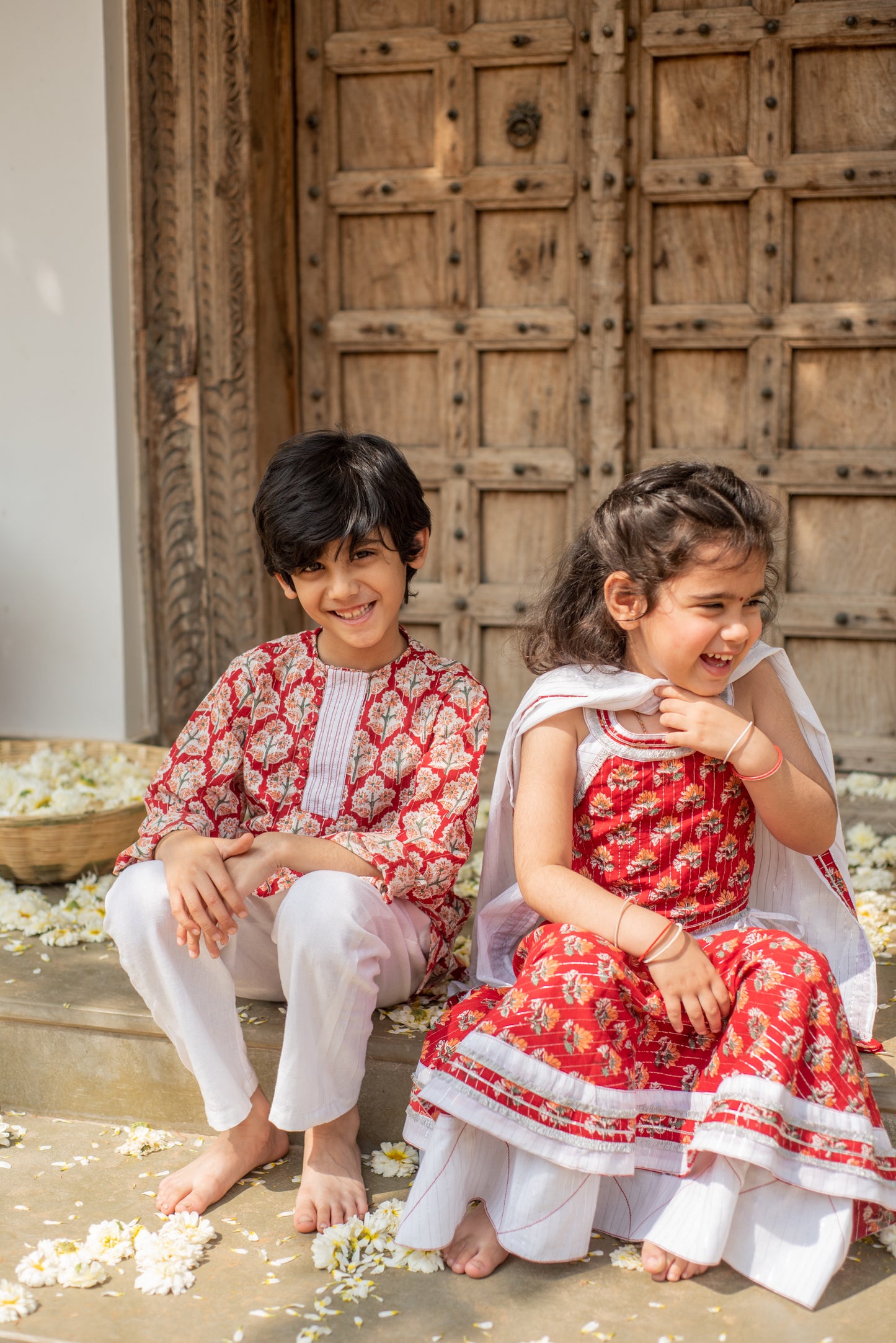 Crimson Blossom Lehenga Set