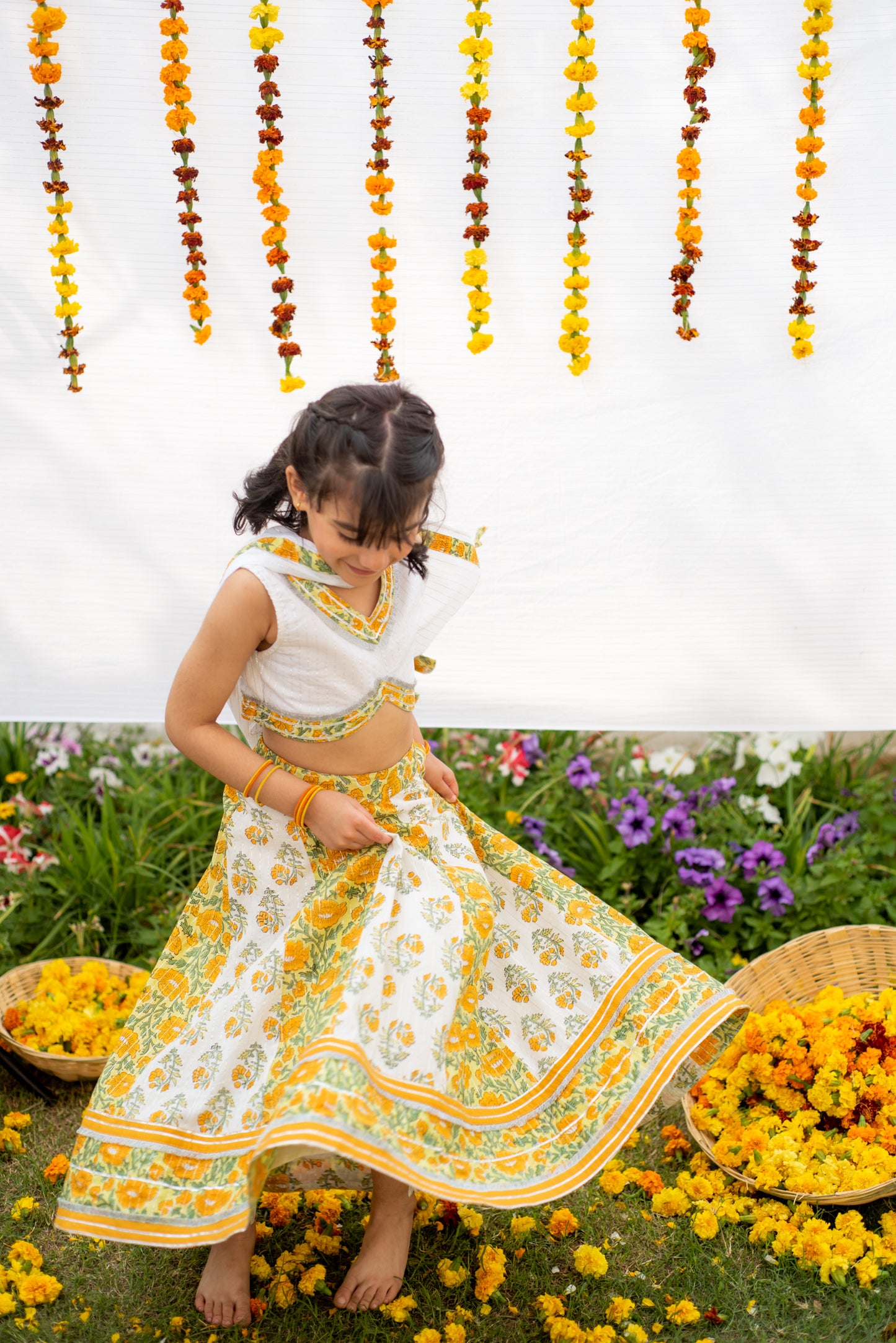 Marigold Lehenga Set