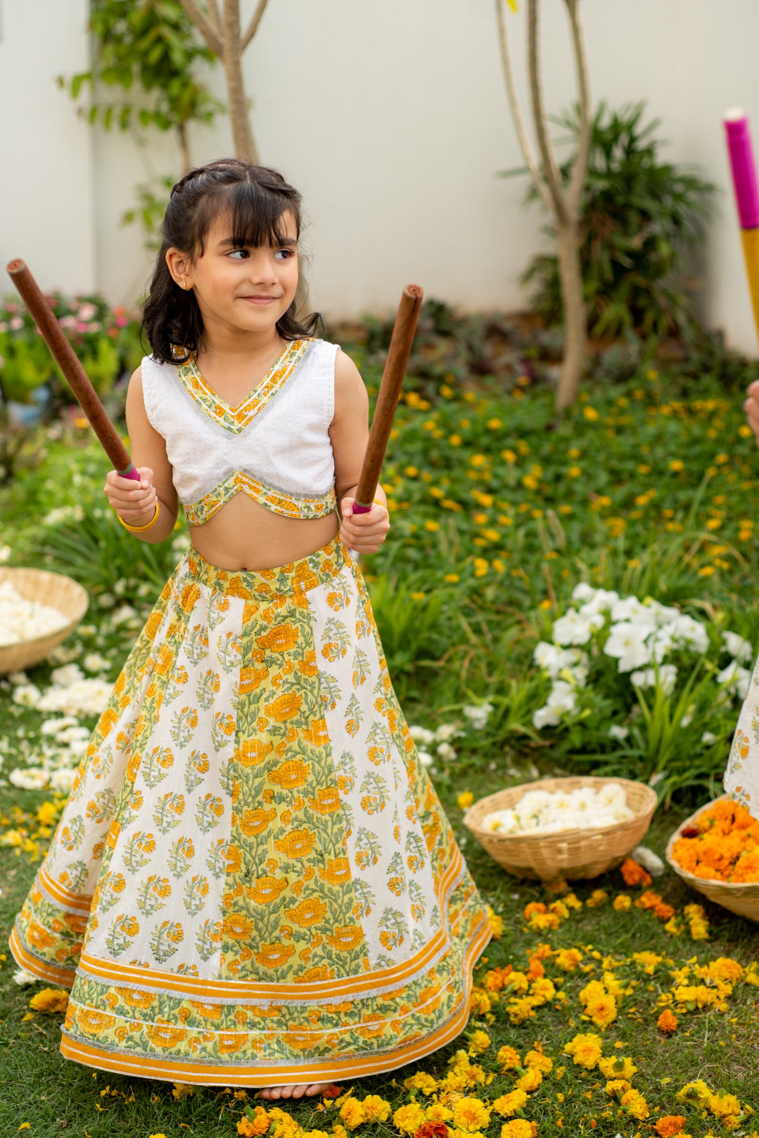 Marigold Lehenga Set