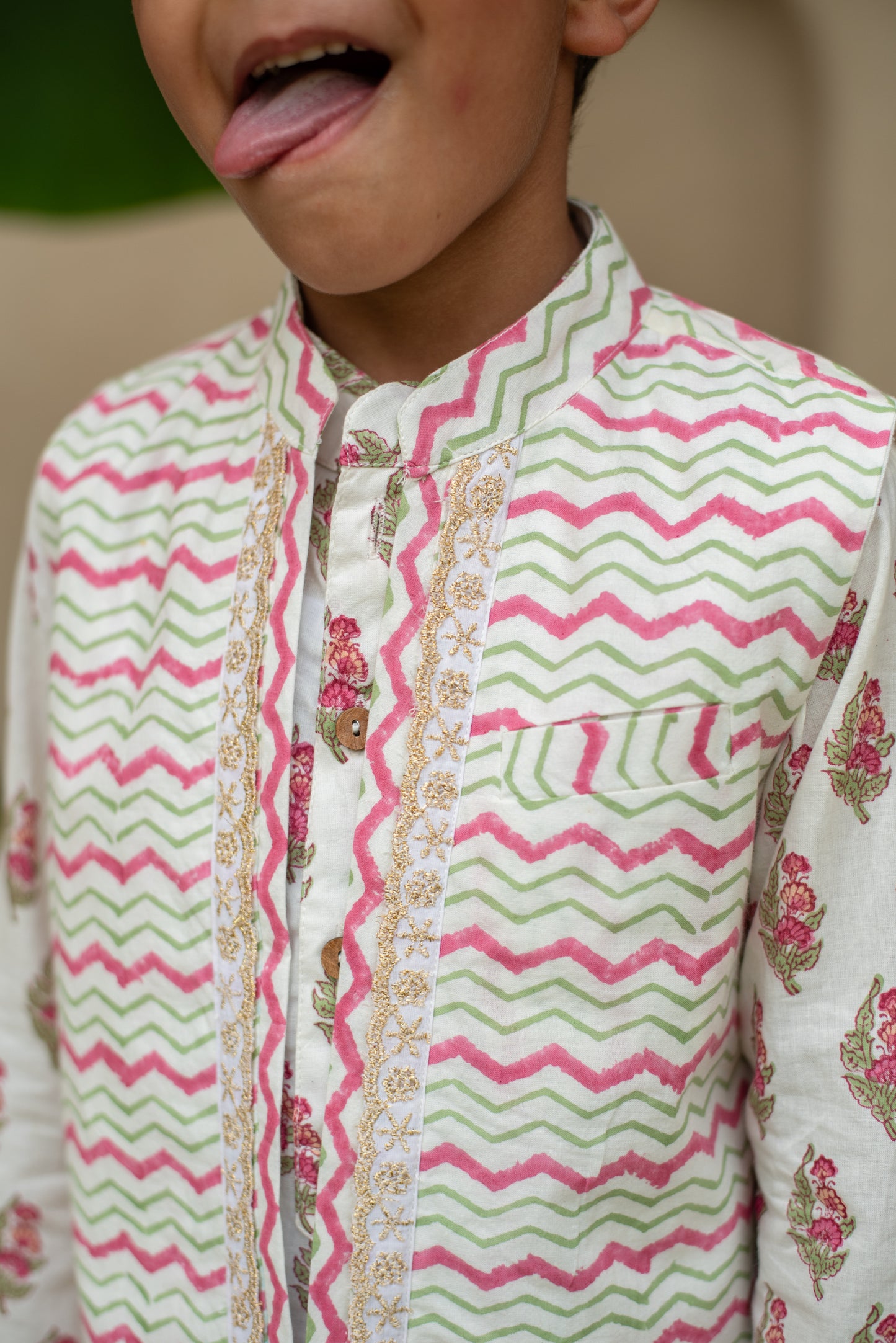 Manika Chevron Kurta Set
