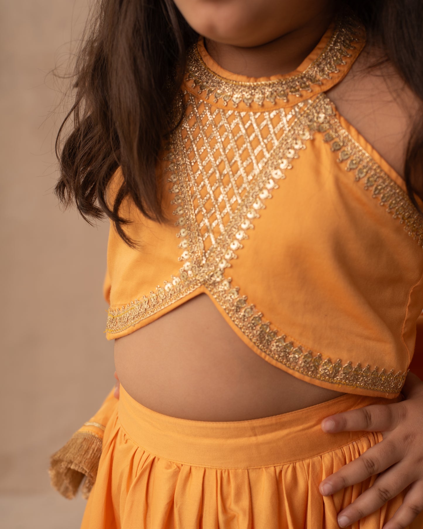 Kesariya Lehenga Set