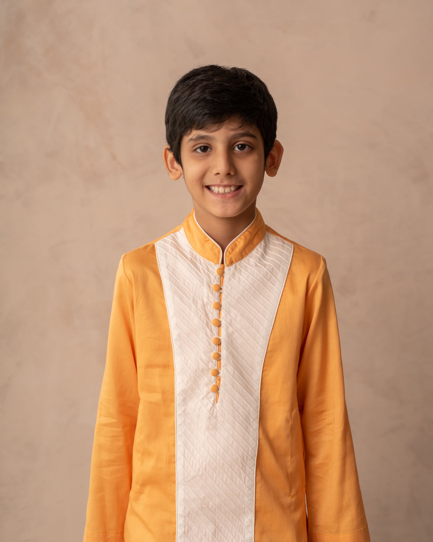 Kesariya Kurta & Dhoti Set