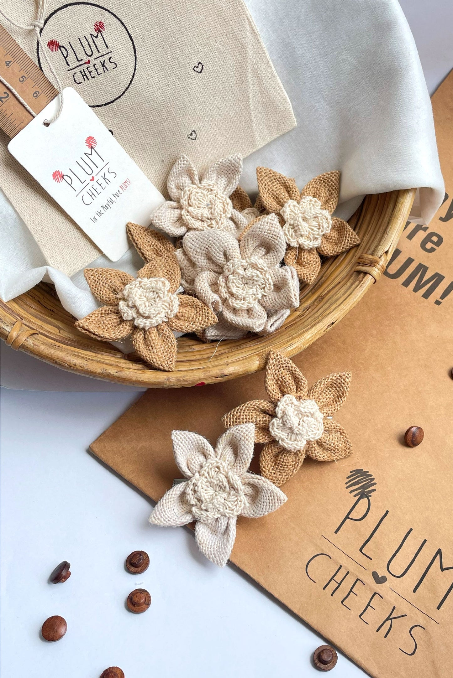 Blossom Hair Clip- Beige