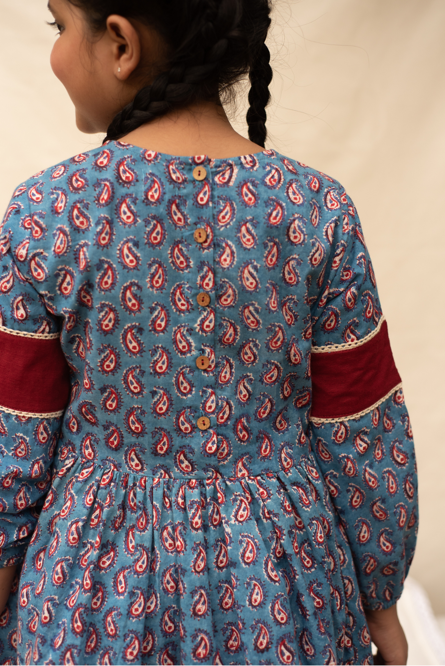 Blue Paisley Print Dress