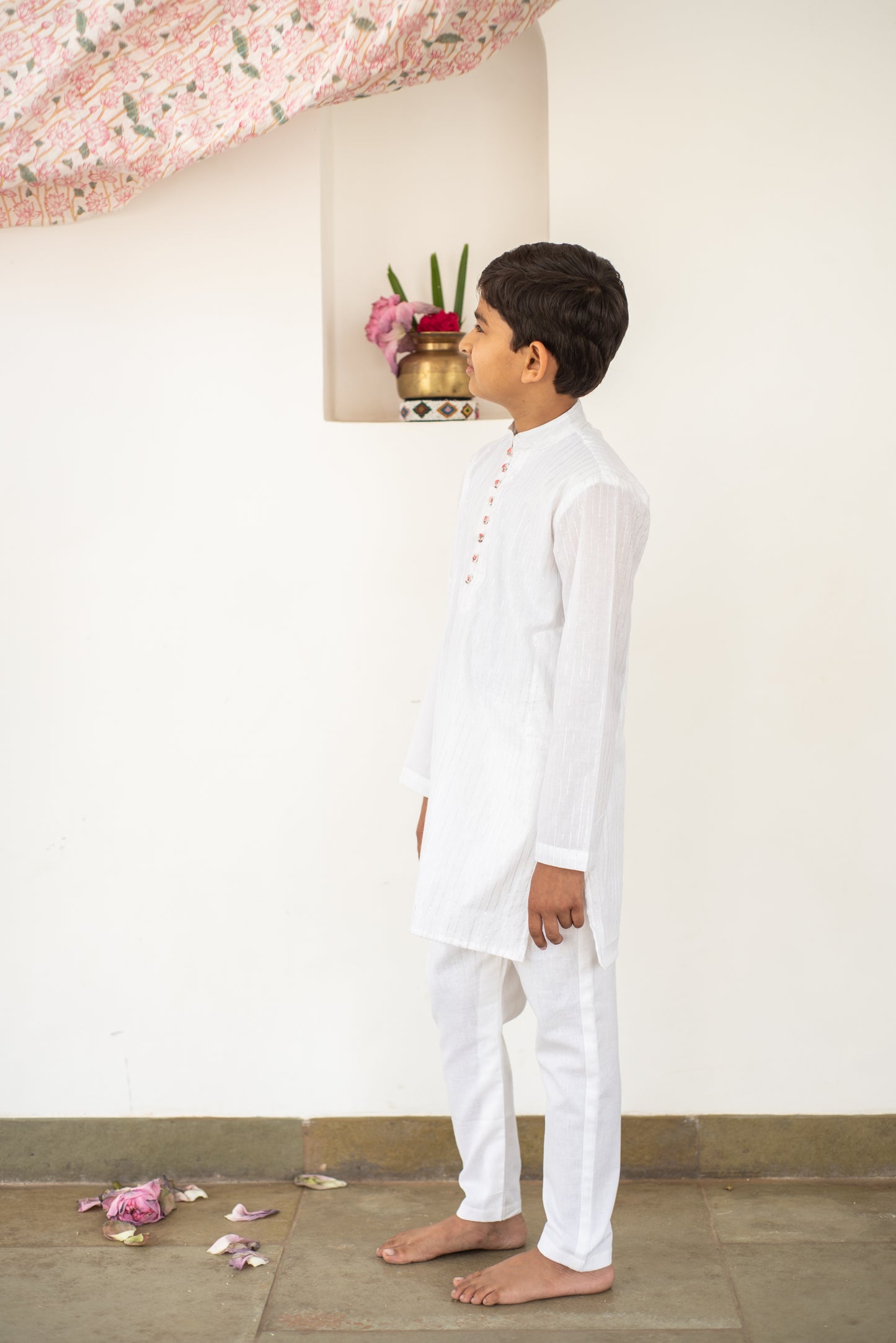 Shimmering White Kurta Set