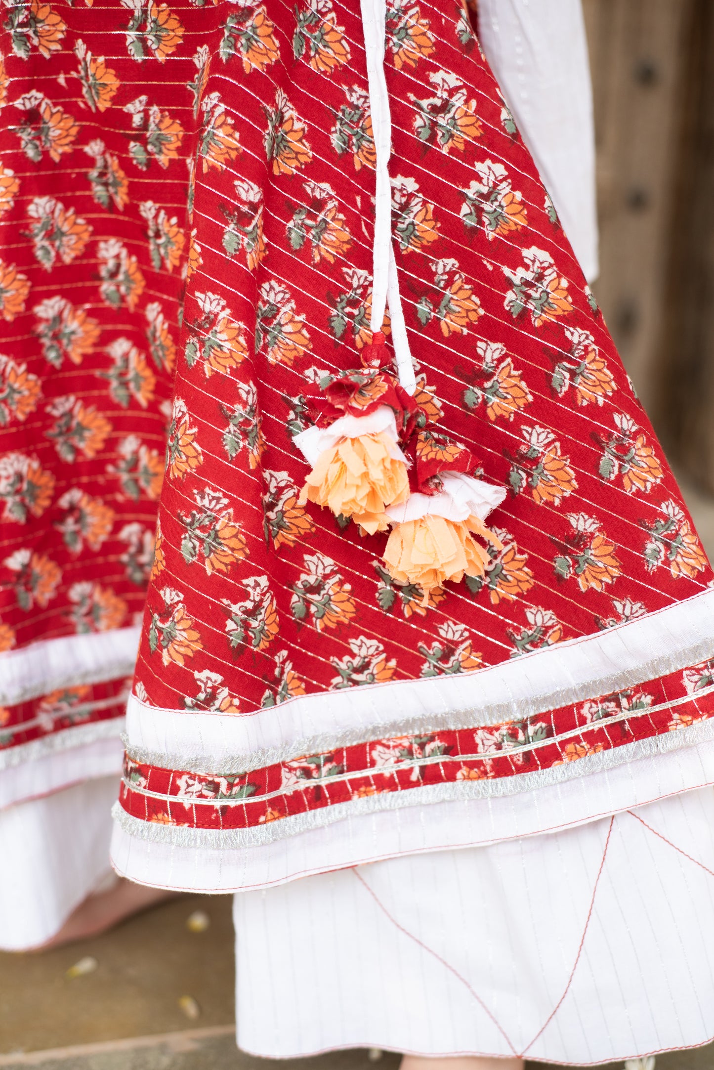 Crimson Blossom Lehenga Set