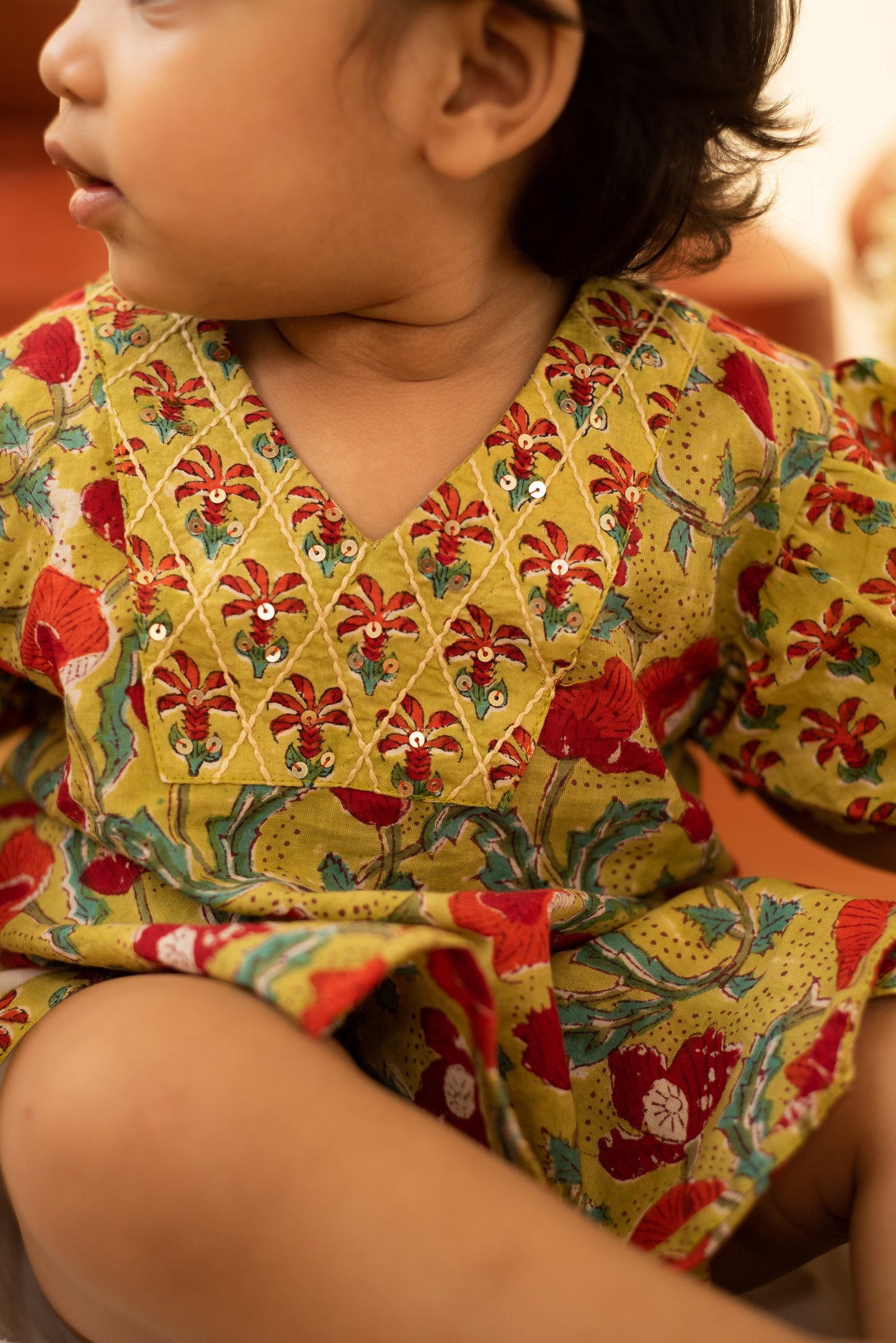 Garden Butterfly Top and Dhoti Set