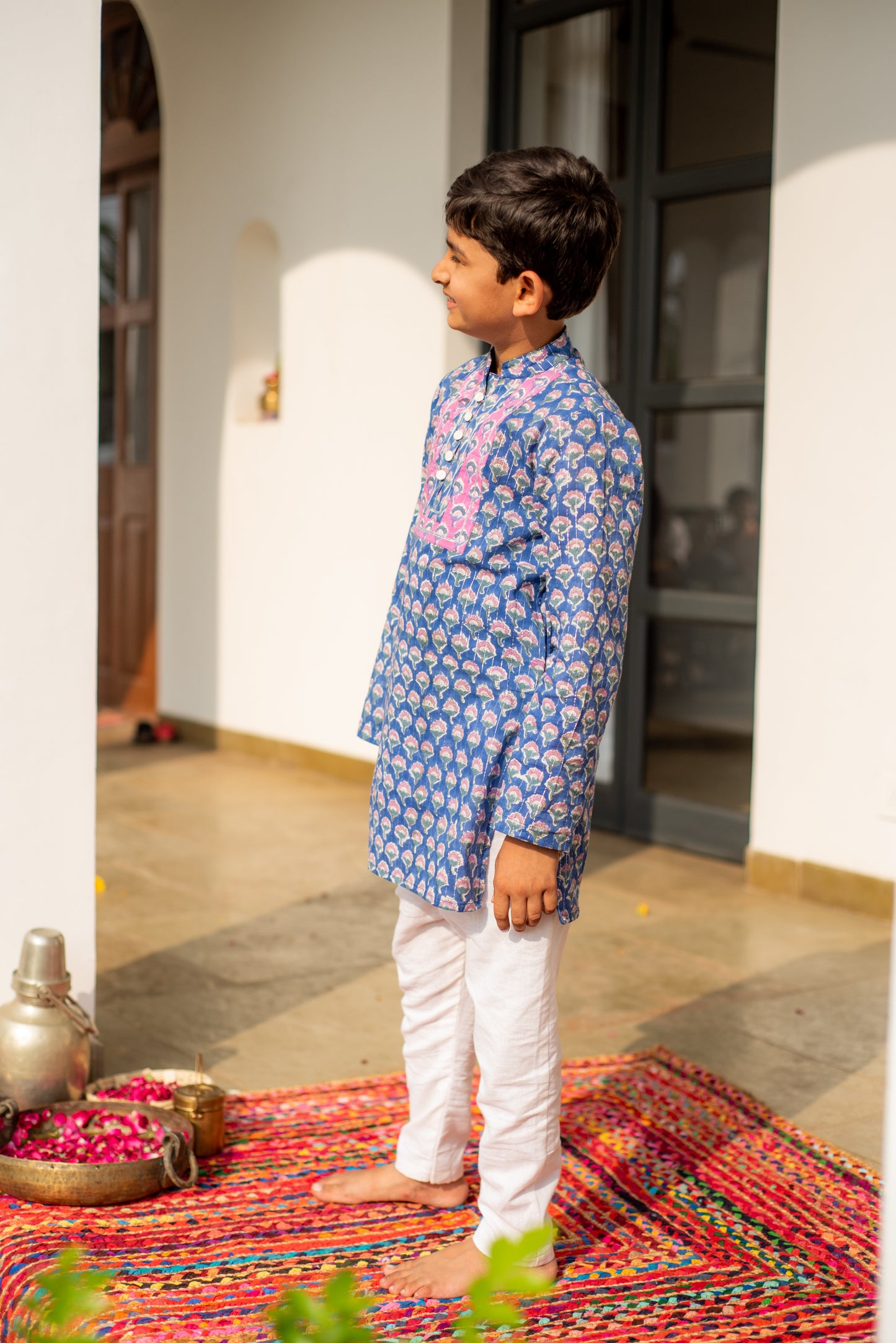 Blue Kurta Pyjama Set
