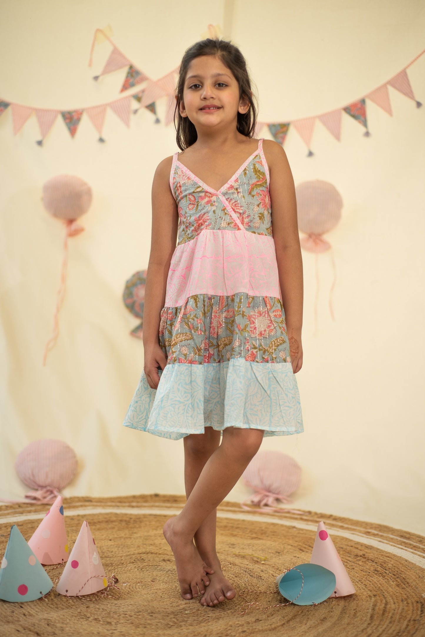 Blush Blue Tier Dress