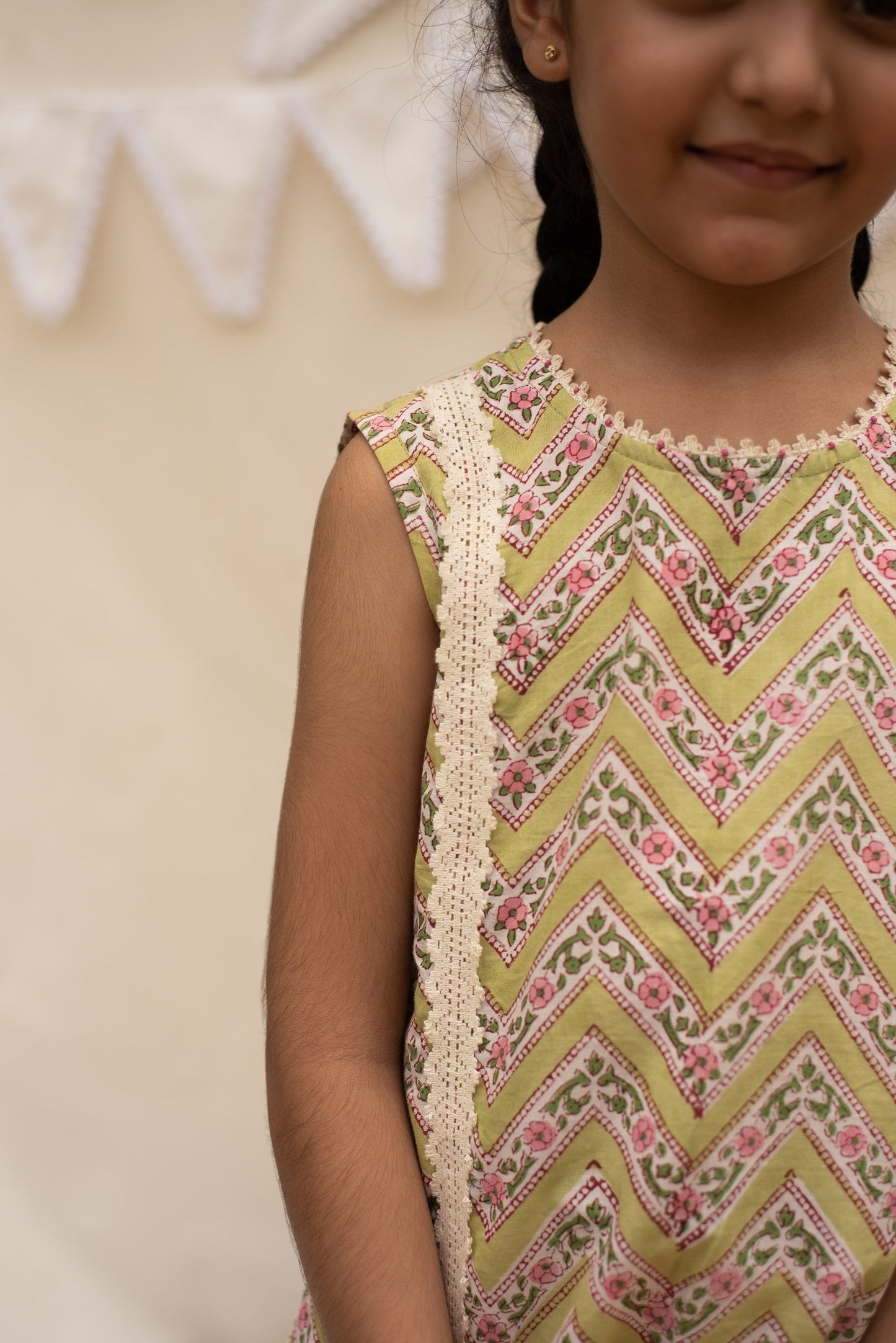 Ada Kurta Set - Chevron