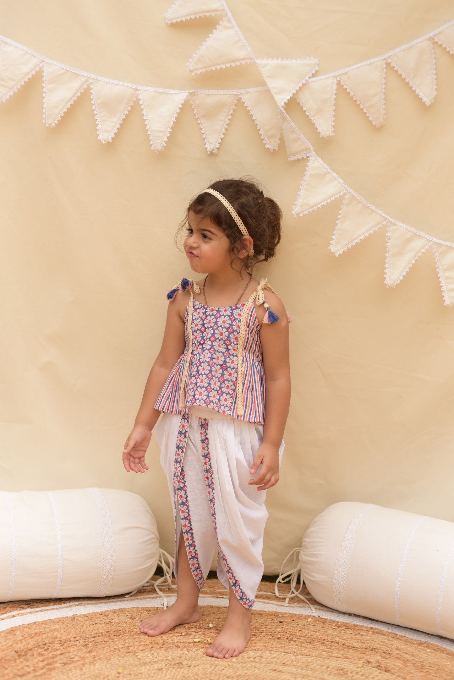 Meera Dhoti Crop-Top Set