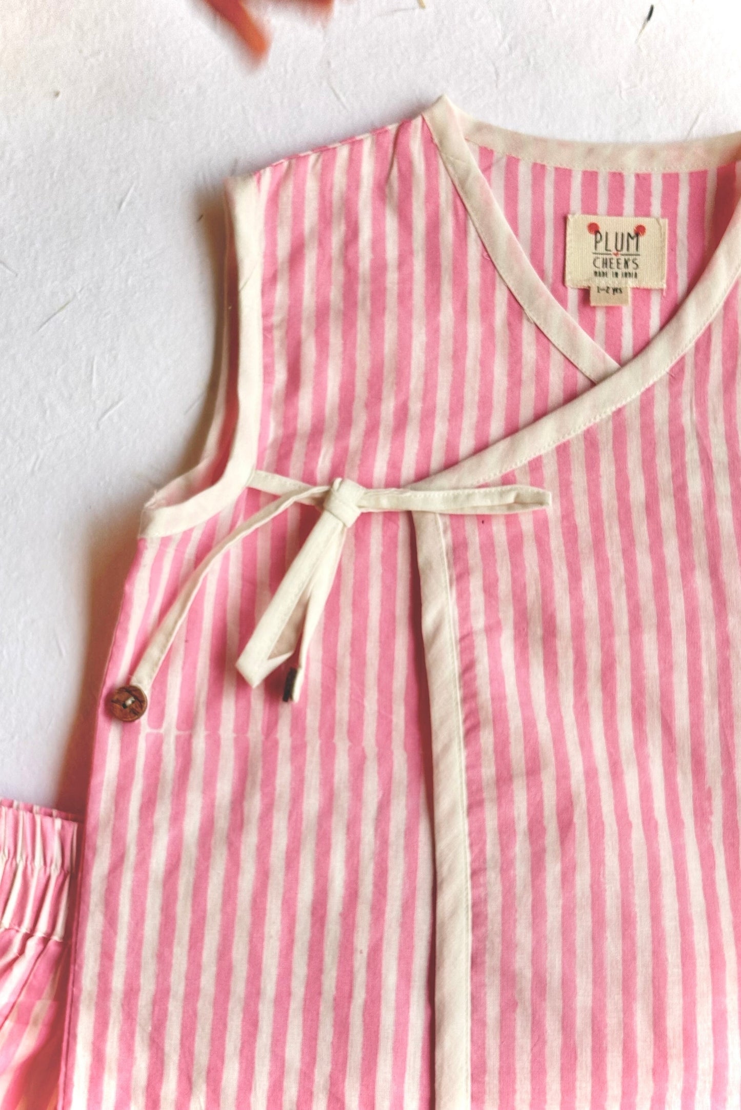 Pink Stripes Jhabla