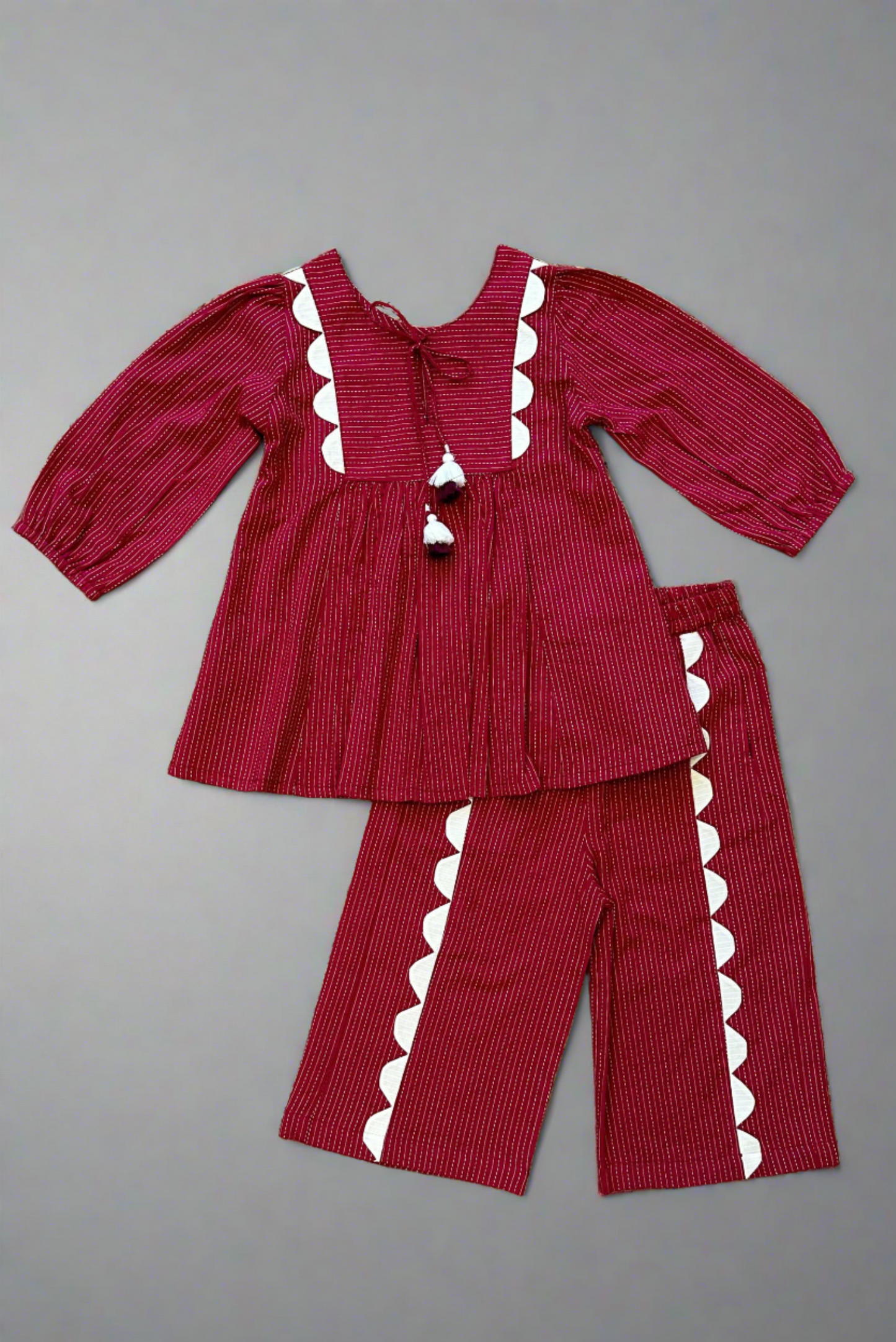 Ruby Scalloped Co-ord Set
