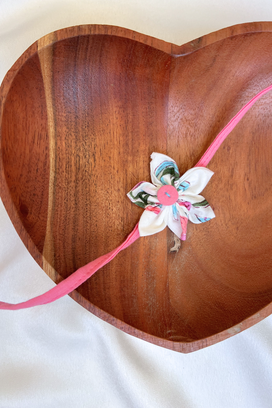 Pink Button Rakhi - Upcycled