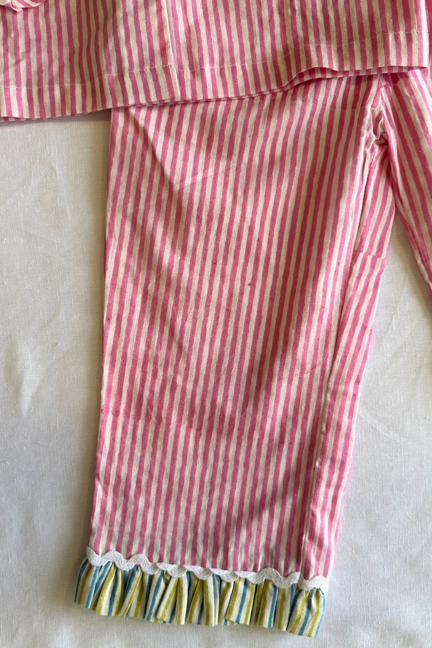 Pink Stripe Night Suit