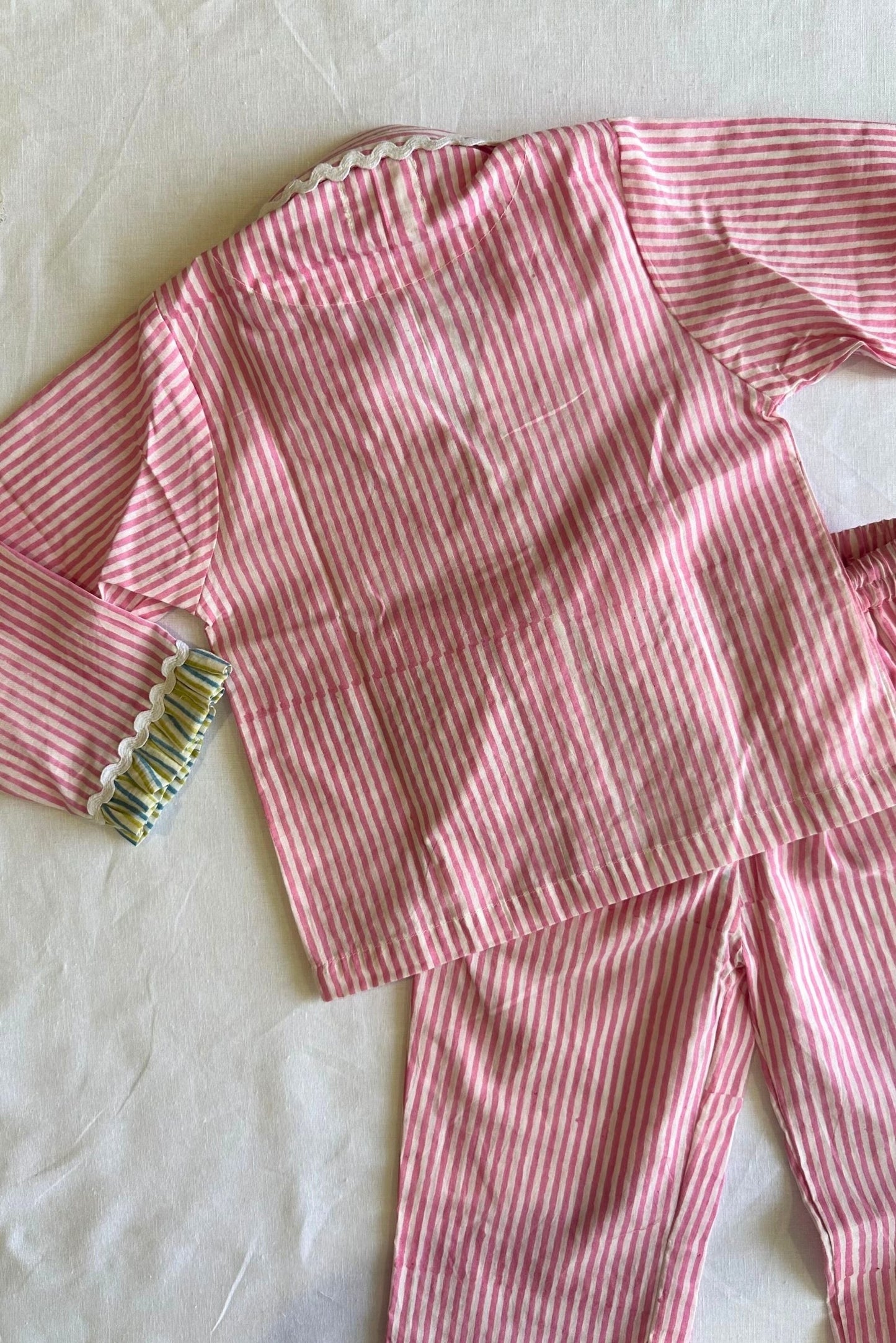 Pink Stripe Night Suit