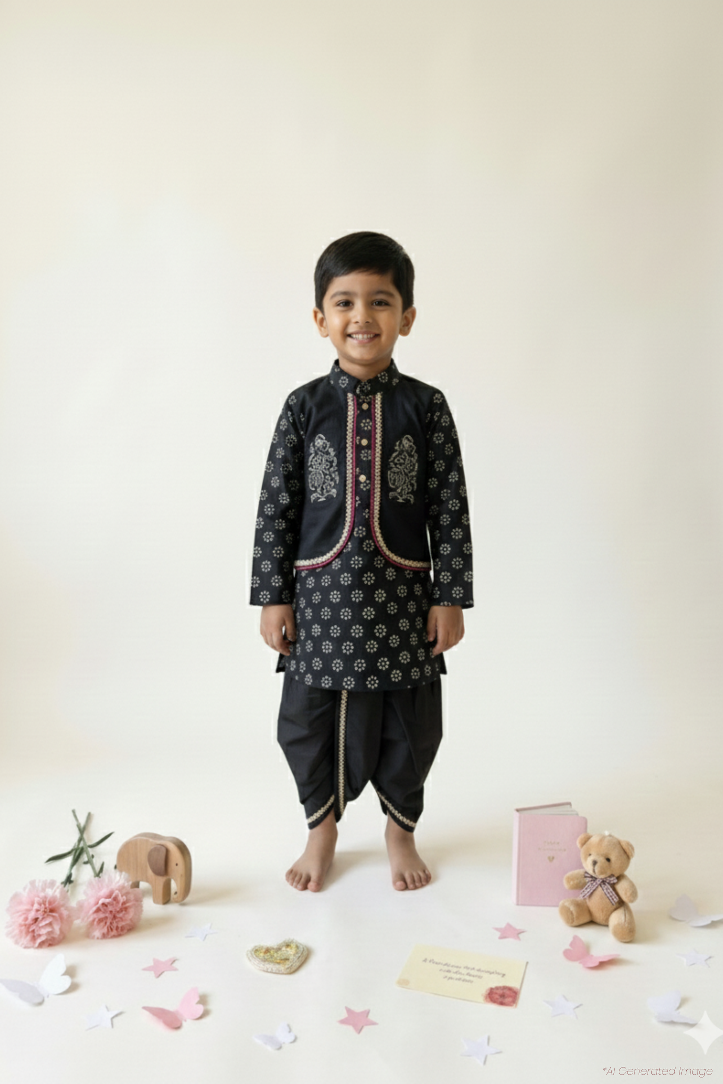 Syahi Jacket Kurta Set