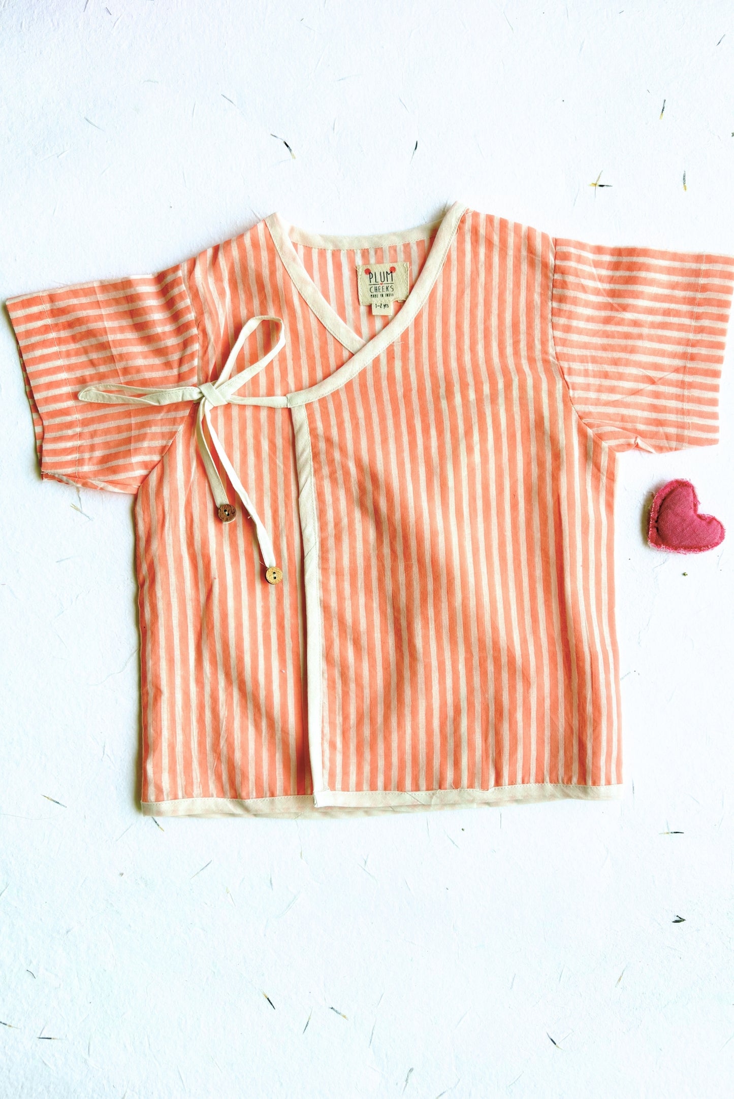 Peach Stripes Jhabla