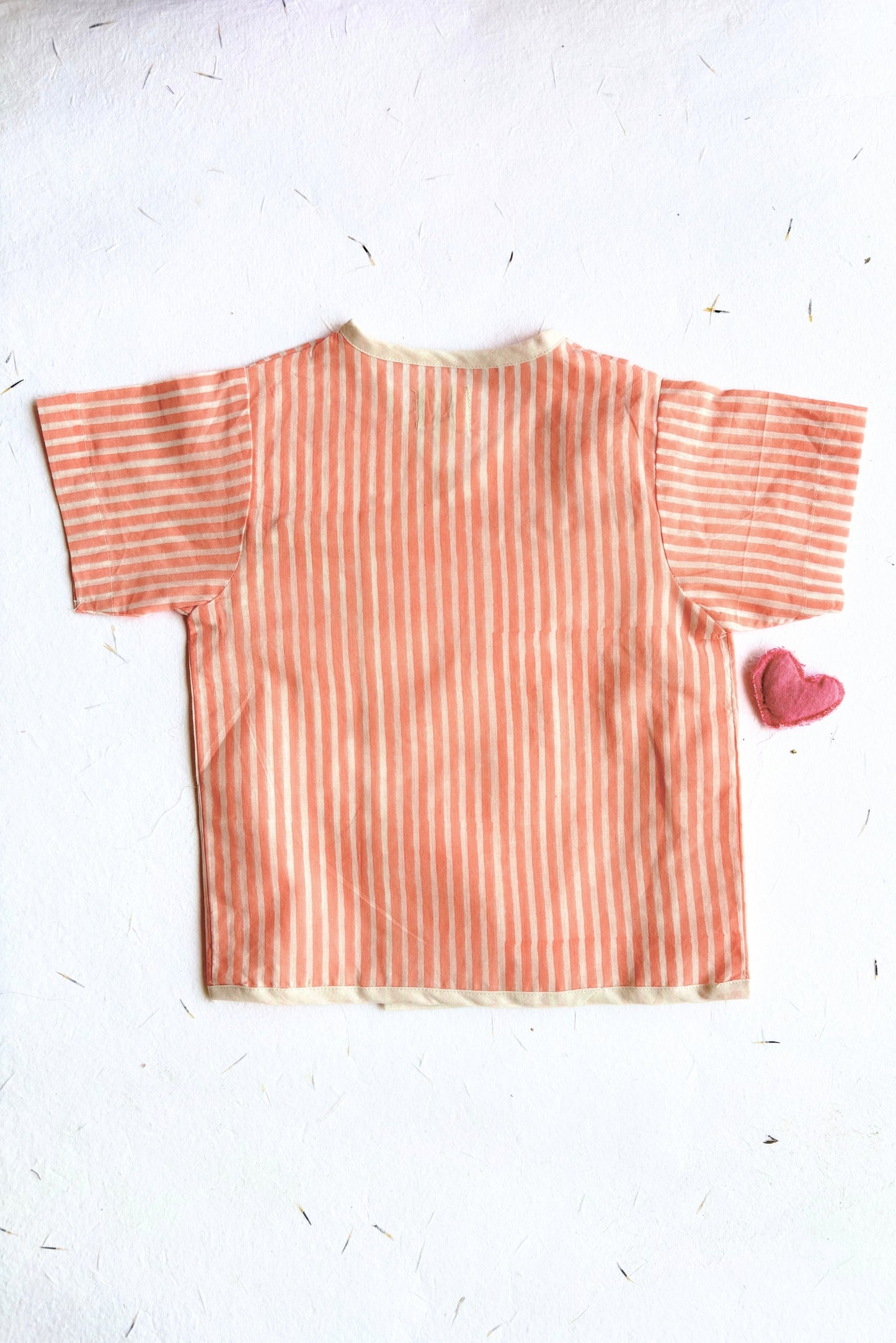 Peach Stripes Jhabla