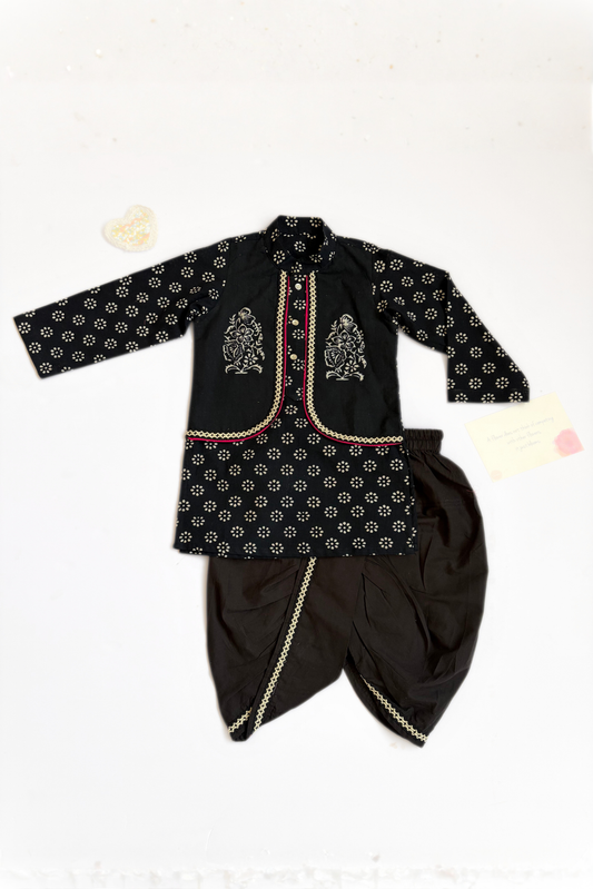 Syahi Jacket Kurta Set
