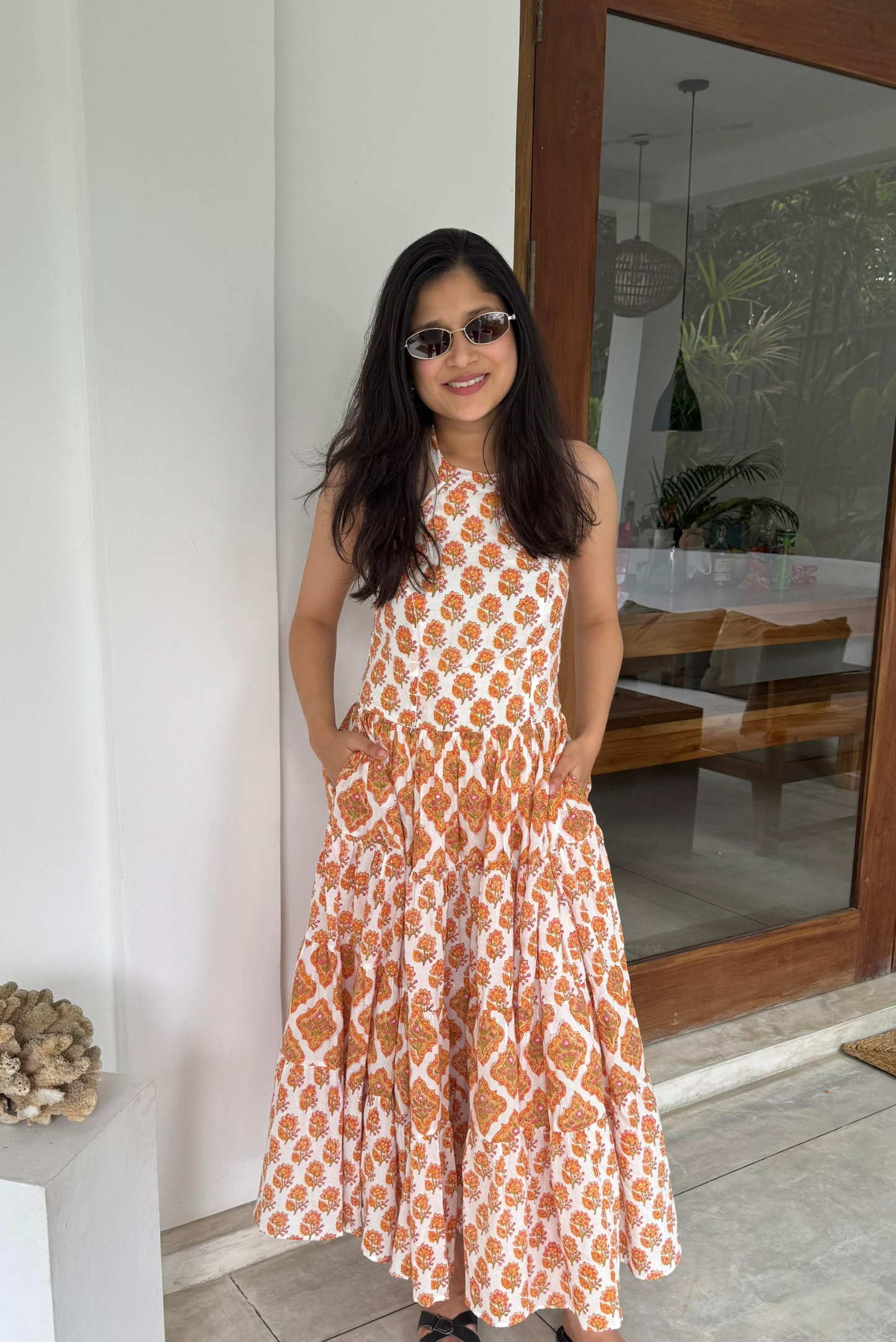 Chandan Halter Neck Dress