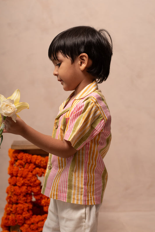 Kids party wear shirt close-up