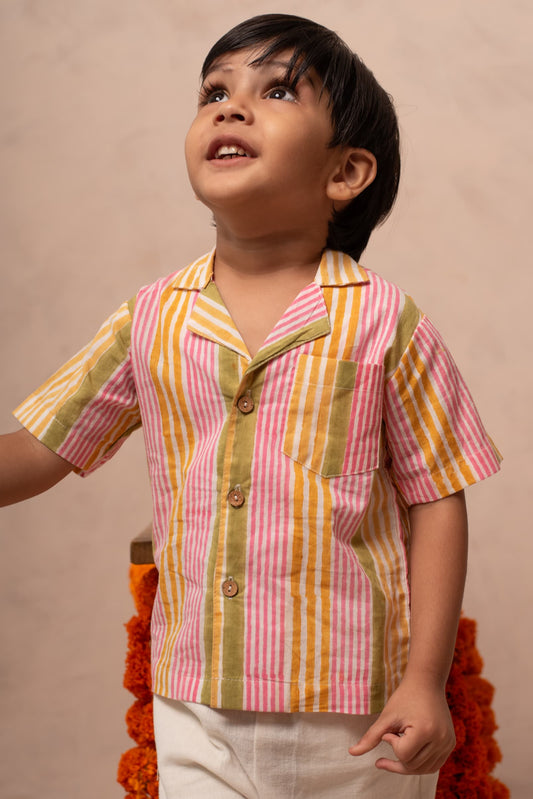 Boys festive cotton shirt