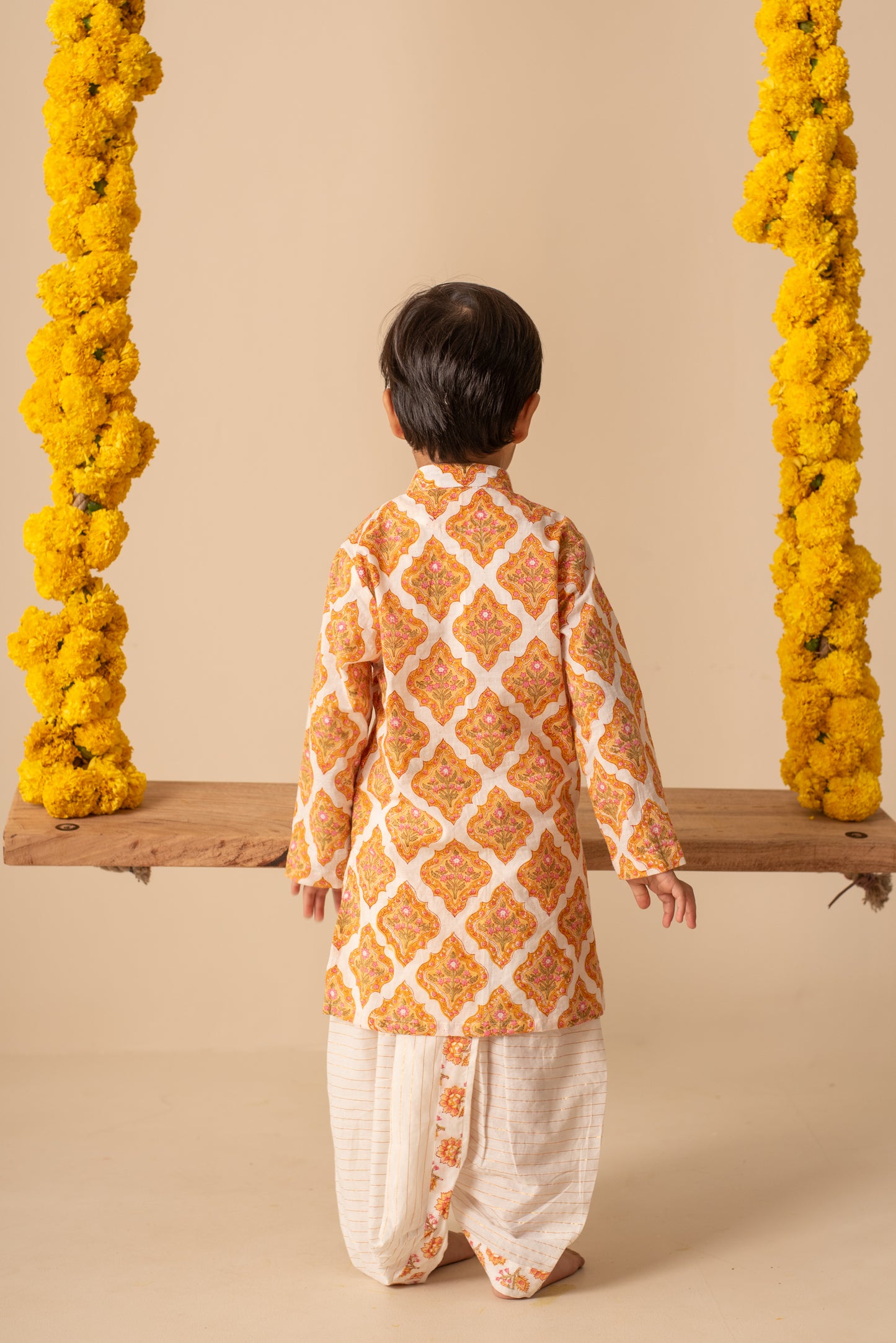Kids traditional angrakha kurta set