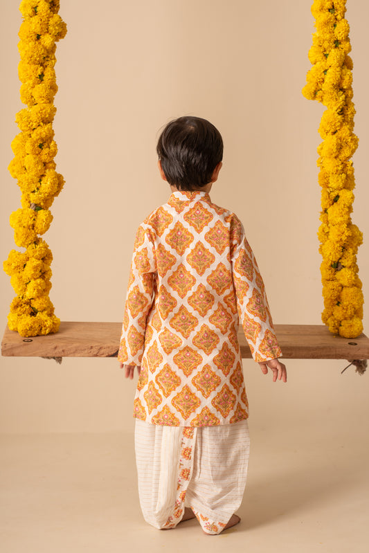 Kids traditional angrakha kurta set