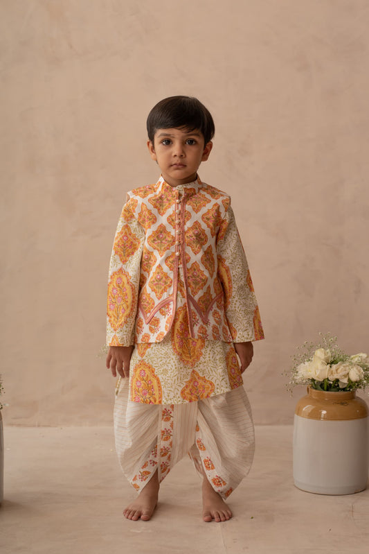 Boys festive ethnic bandi jacket outfit