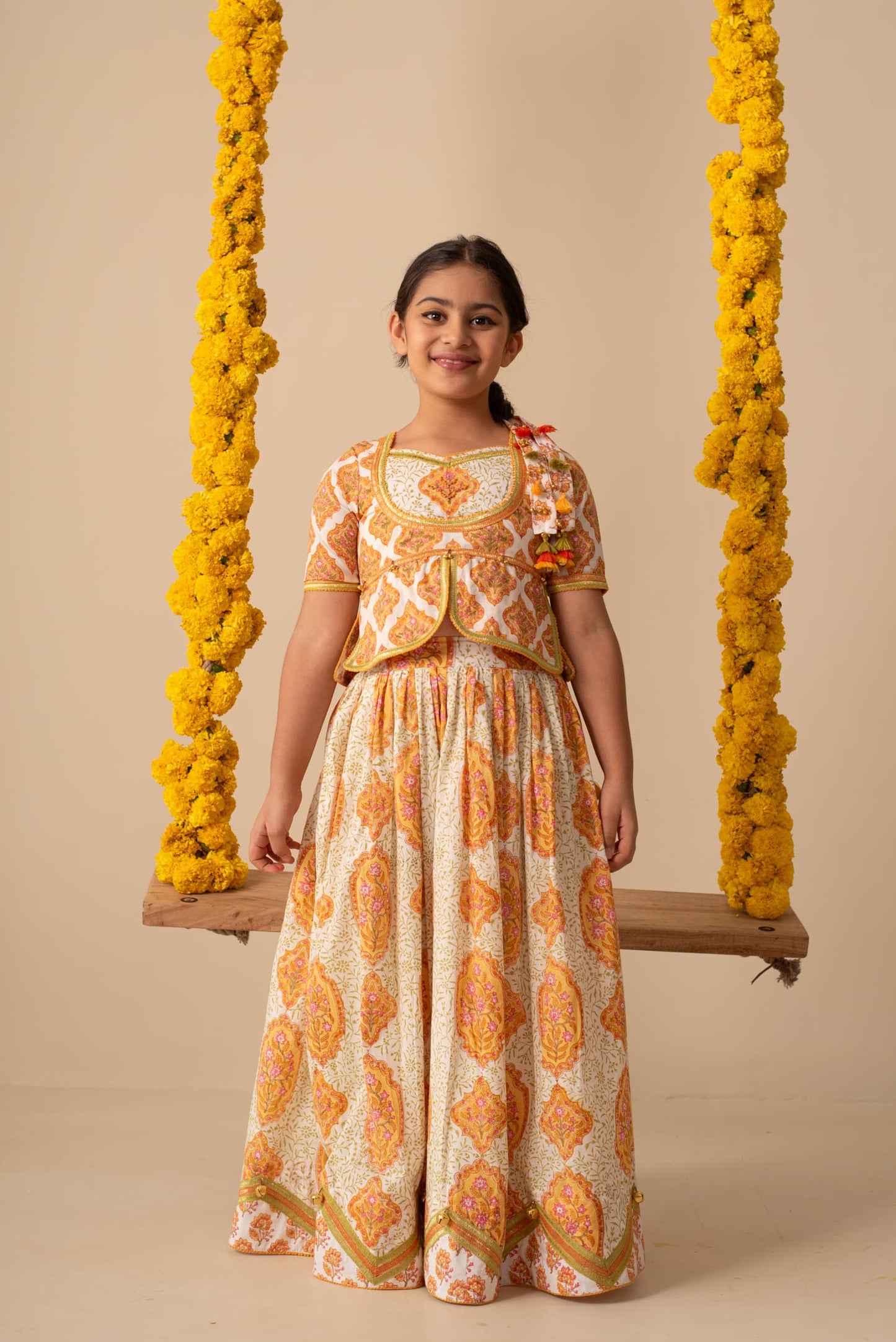 Chandan lehenga set for girls – front view