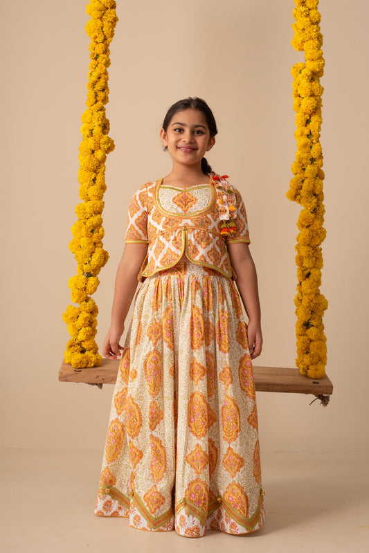 Chandan lehenga set for girls – front view