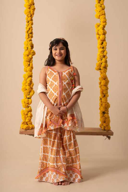 Girls festive ethnic sharara outfit