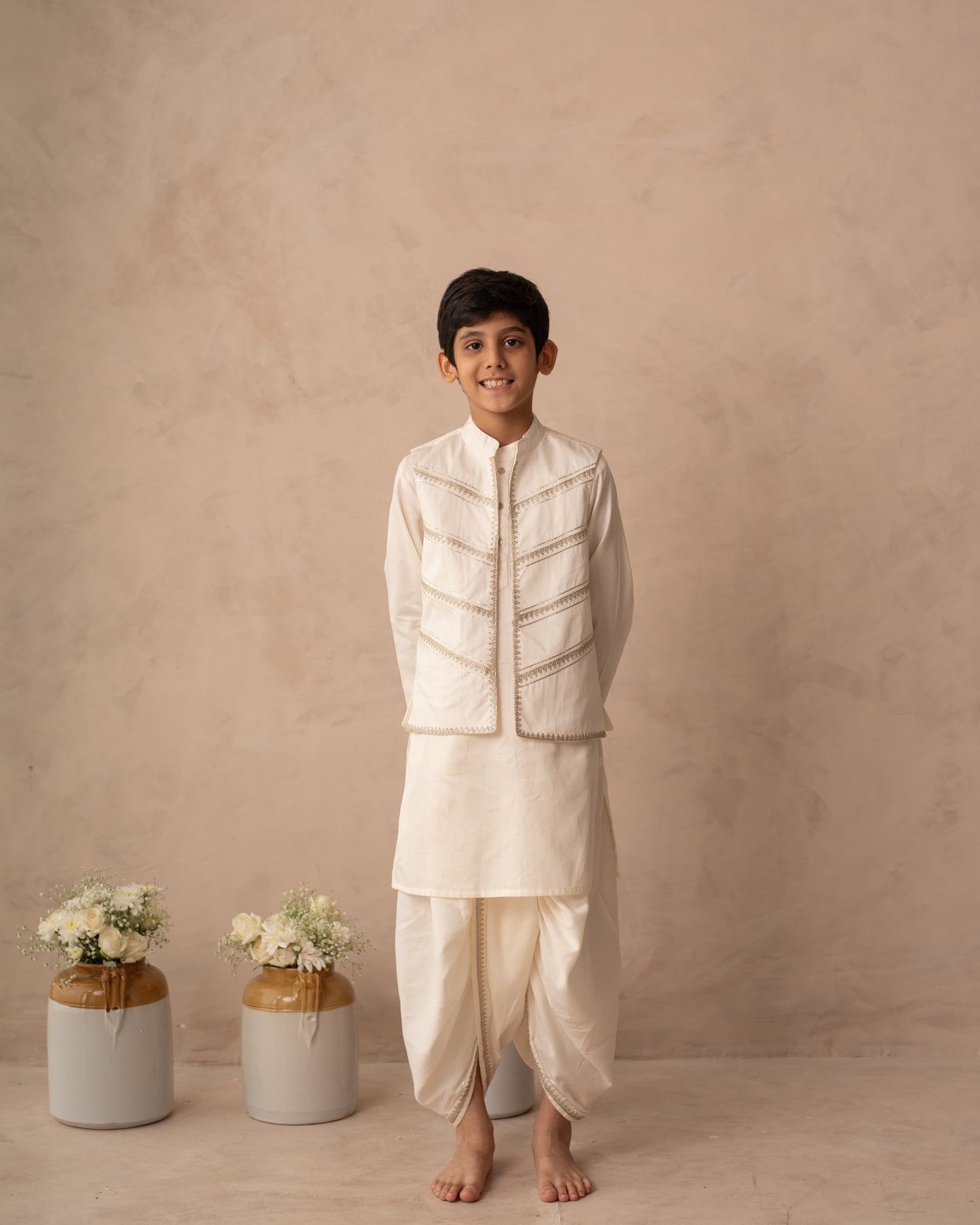 Festive ethnic jacket set for boys