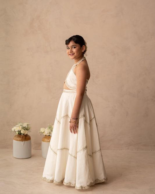 Girls ethnic lehenga with dupatta