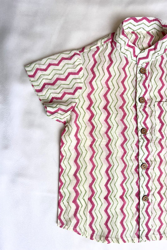 Chevron print kids shirt cotton – Plumcheeks