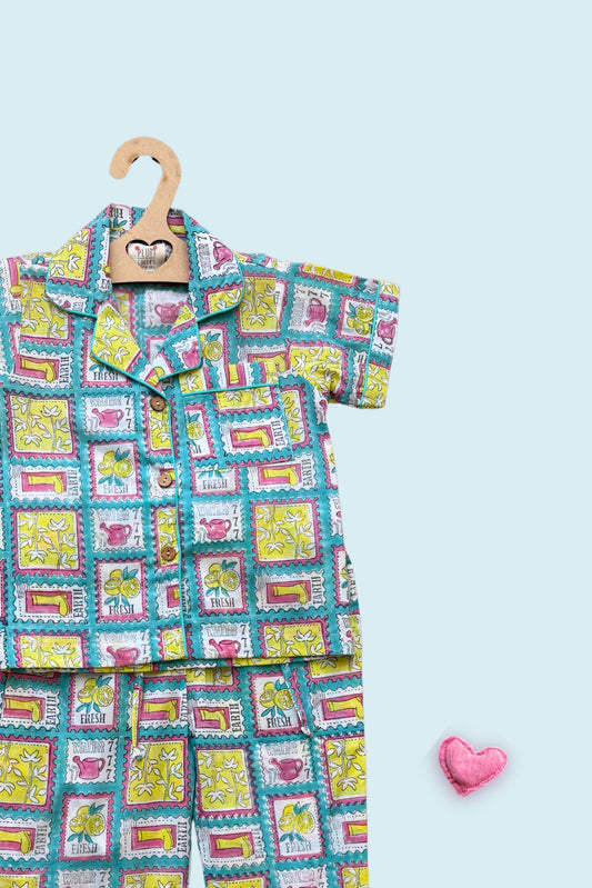 Citrus Night Suit kids front view